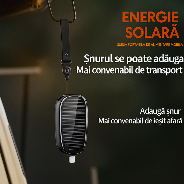 Încărcător Solar Portabil pentru Telefon